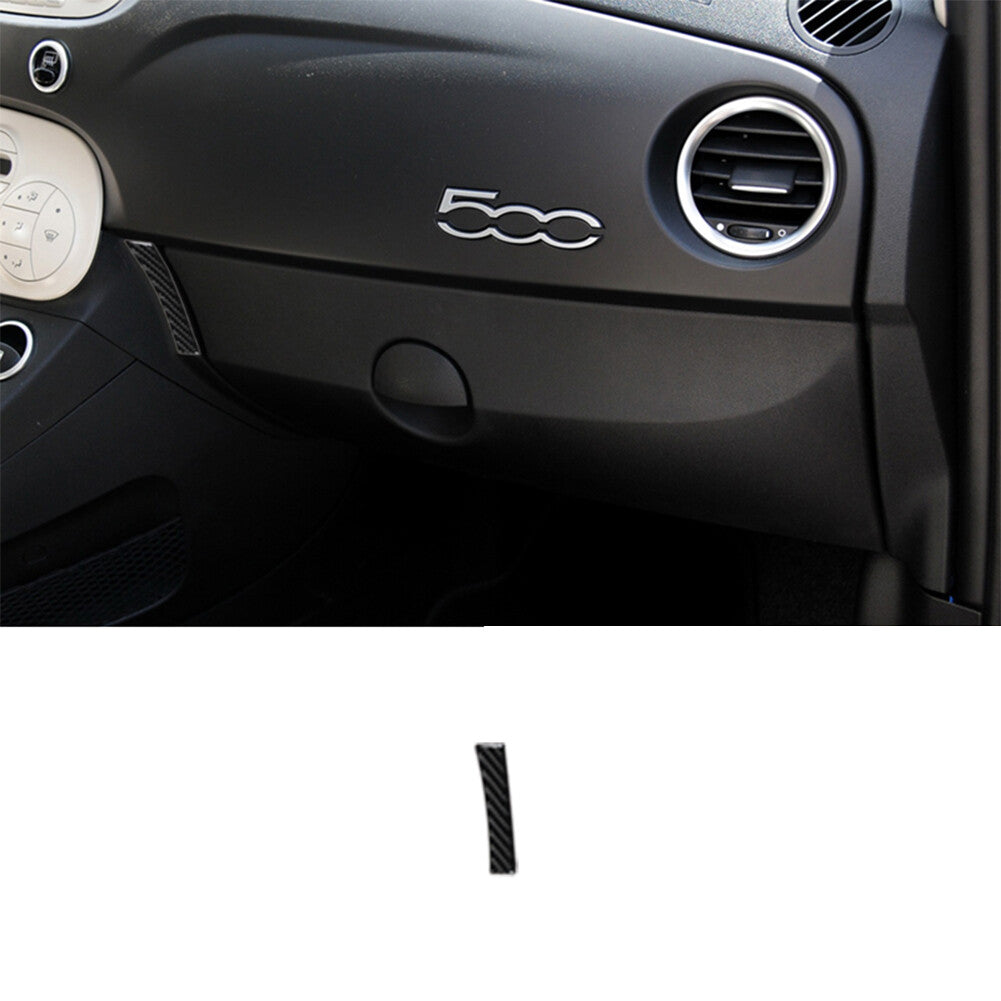 Carbon fiber left from glove compartment trim for 2012-2015 for Fiat 500