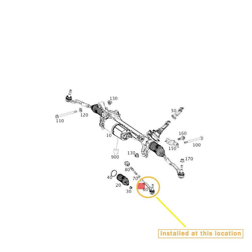 External ball joint for Mercedes-Benz G500, G63, G350. Equipment Manufacturer: 4633304801