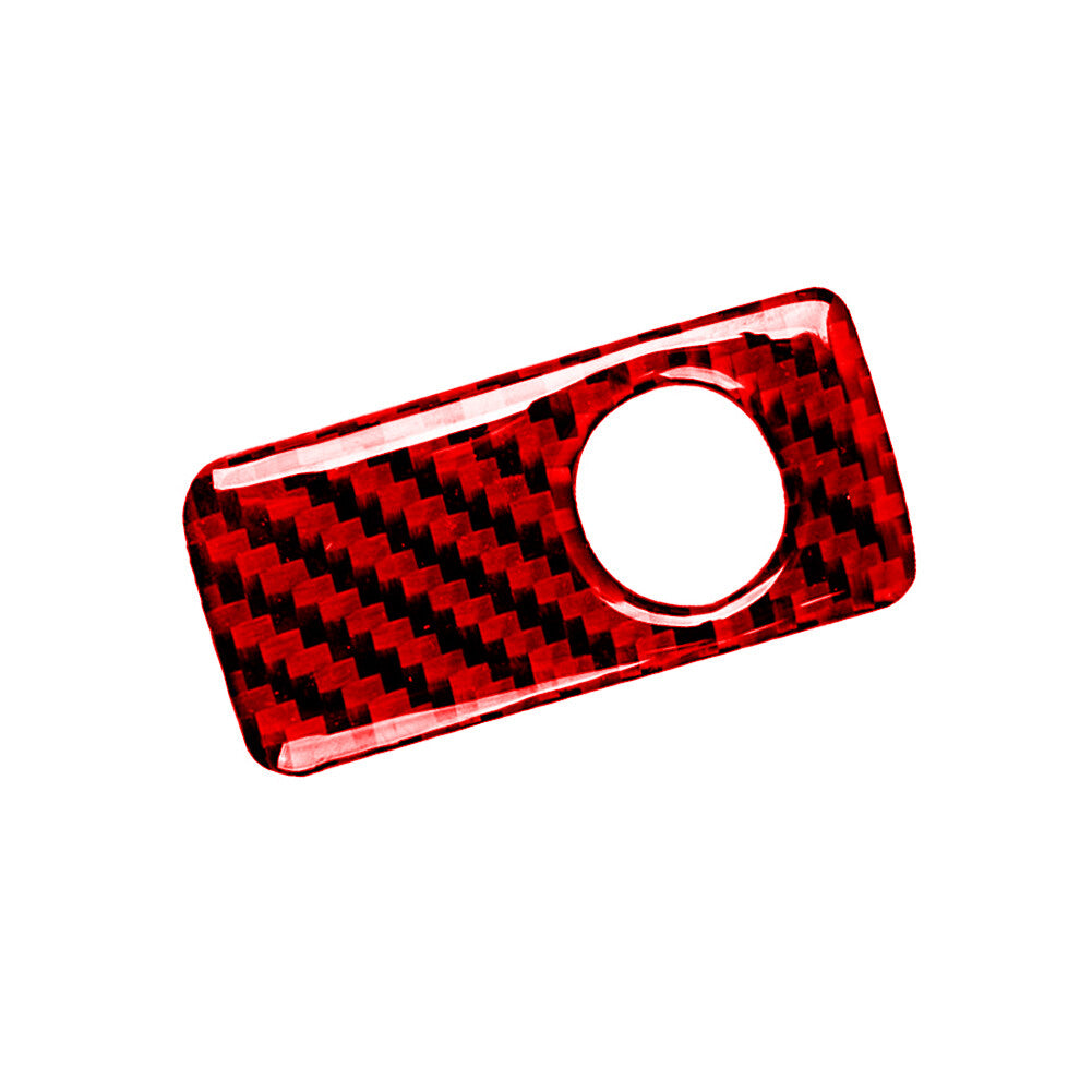 Red Carbon Fiber Interior Glove Box Handle Cover Trim for BMW X1 F48 2016-2018