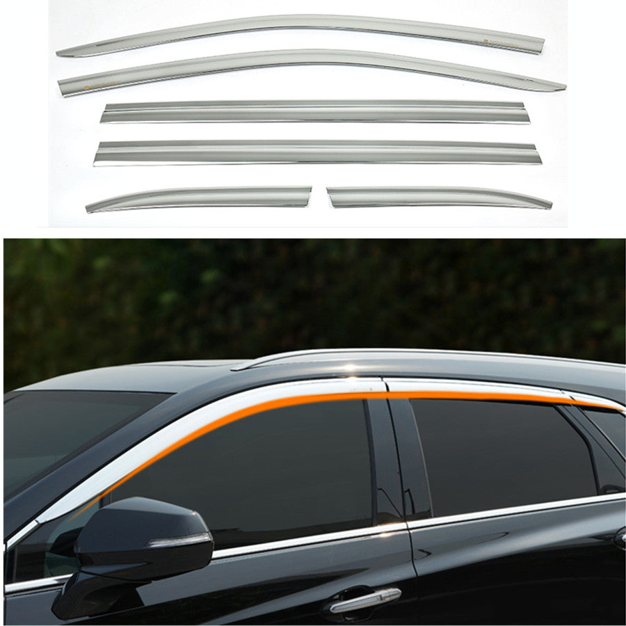 Chrome Door Window Visors Vent Shades Sun Rain Guard for Cadillac XT5 2017-2023