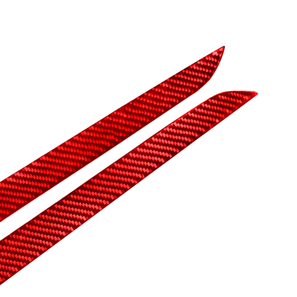 2Pcs Red Carbon Fiber Interior Rear Door Panel Cover Trim for Infiniti G37 10-13
