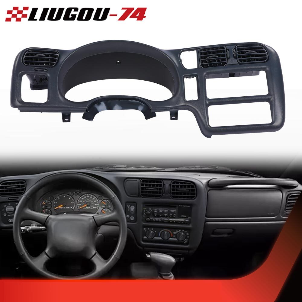 Suitable for 1998-2004 Blazer Jimmy Sonoma S10 Bravada Dash with decorative border in dark grey.