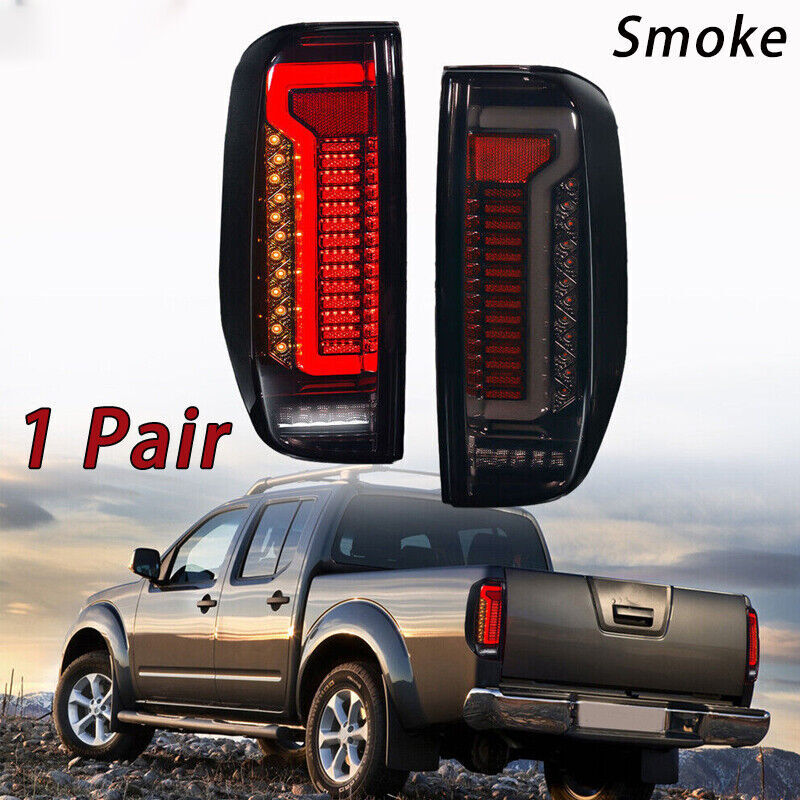 Pair LED Smoke Tail Lights For 2005-2014 for Nissan Navara D40 Frontier Rear Lamps