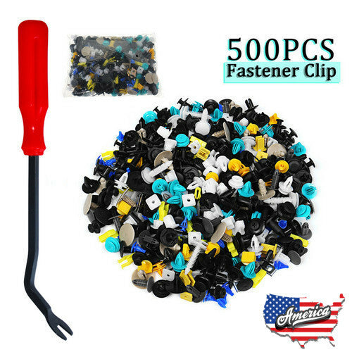 501-piece set of automotive hybrid fastener clips, mudguards, decorative plastic rivets, and door panel kits