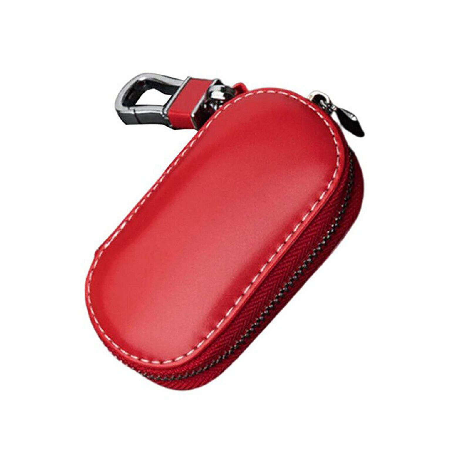New Leather Car Remote Key Zipper Bag Auto Remote Cover Auto Accessories
