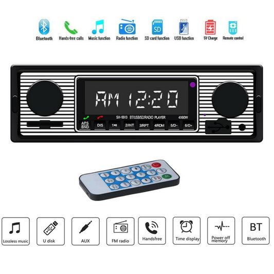 Car Radio Stereo FM Bluetooth MP3 Audio Player Cellphone Handfree Digital USB/SD