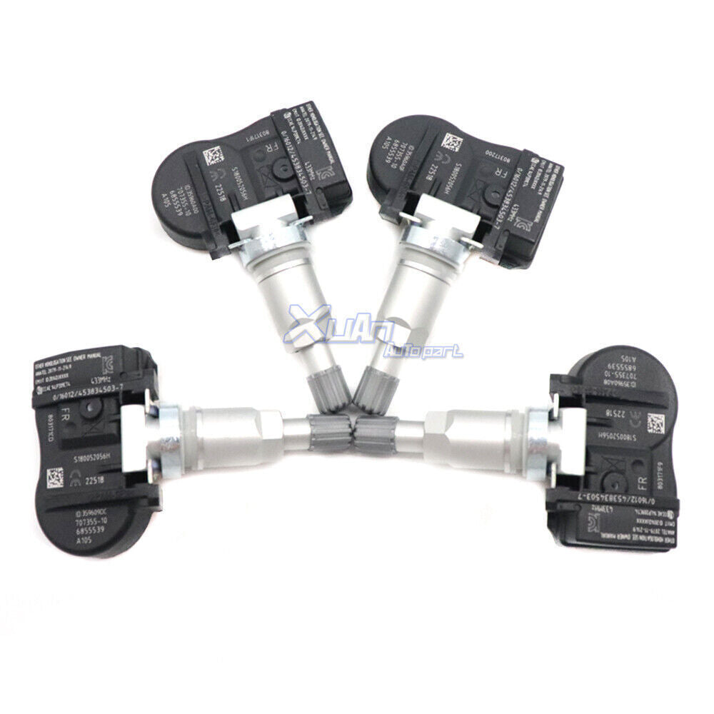 4x 6855539 TPMS Tire Pressure Monitoring Sensors for BMW F20 3ER F30 4ER X5 TPM222