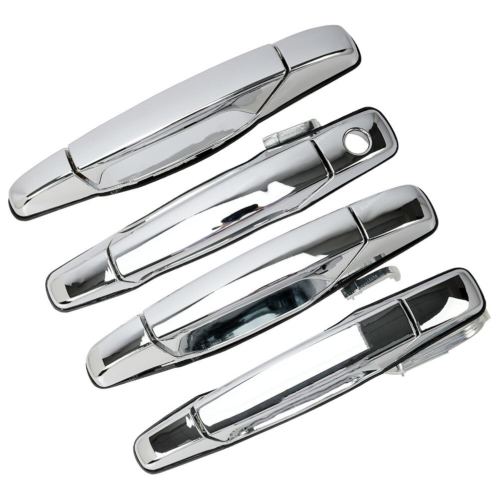 4X Chrome Outside Door Handle for Chevy Avalanche Silverado Suburban Tahoe 07-13