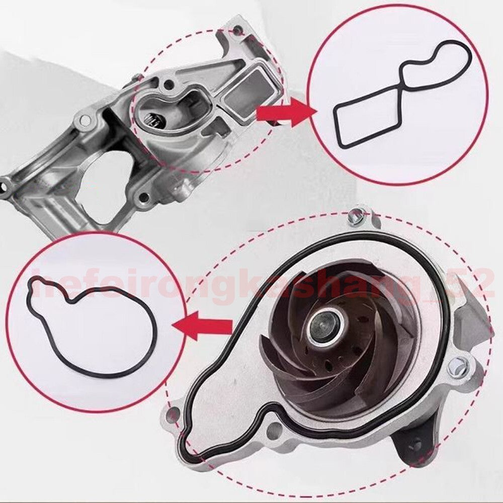 Black Coolant Water Pump Seal Gasket Kit for BMW G08 G38 X4 B48 2.0L 11517644809