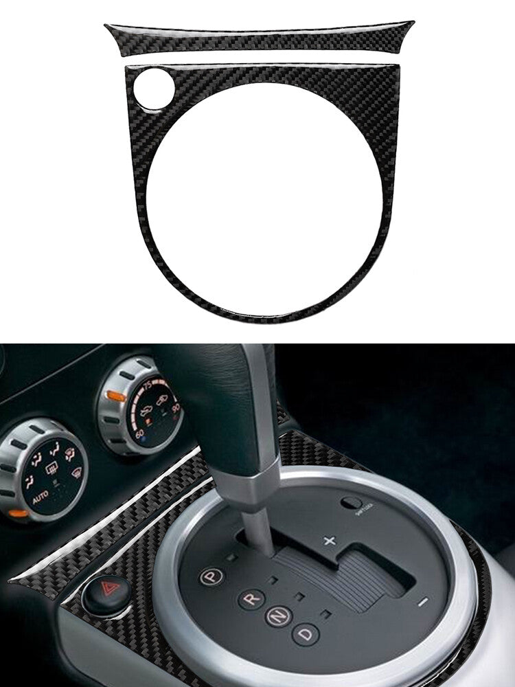 2 Automatic Gear Shift Frame Trim Panel Carbon Fiber for Nissan 350Z 2006-2009