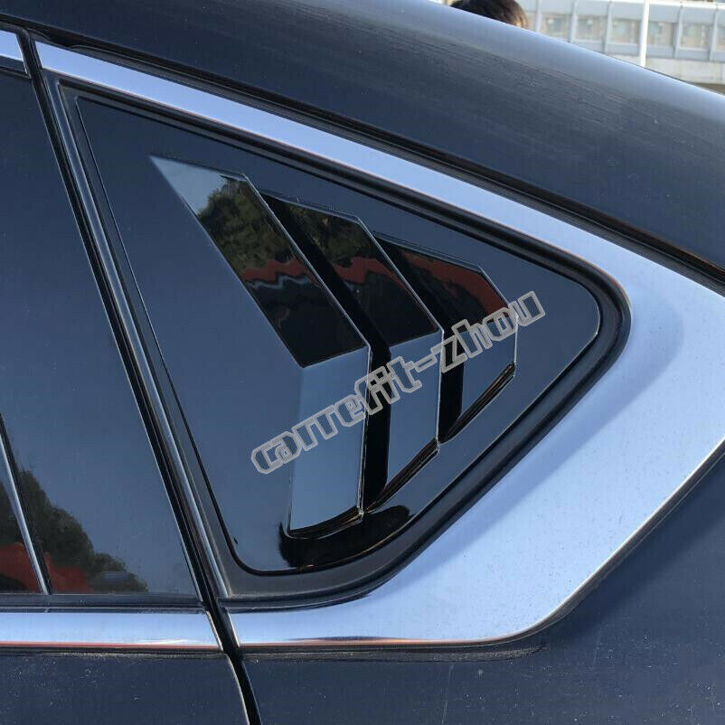 2for Nissan Altima 2013-2018 Black ABS Outer Side Vent Window Scoop Louver Trim