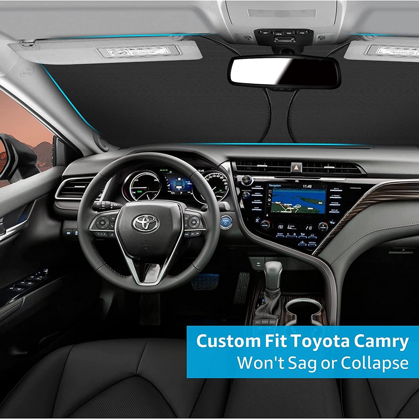 for Toyota for Camry Accessory Windshield Sun Shade Foldable UV Block Visor Cover