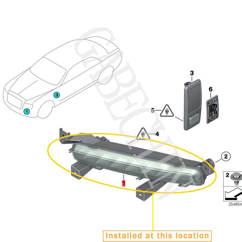 for Rolls-Royce Wraith Turn Signal Indicator Kit Equipment Manufacturer: 63127413801/02 (6 plugs)