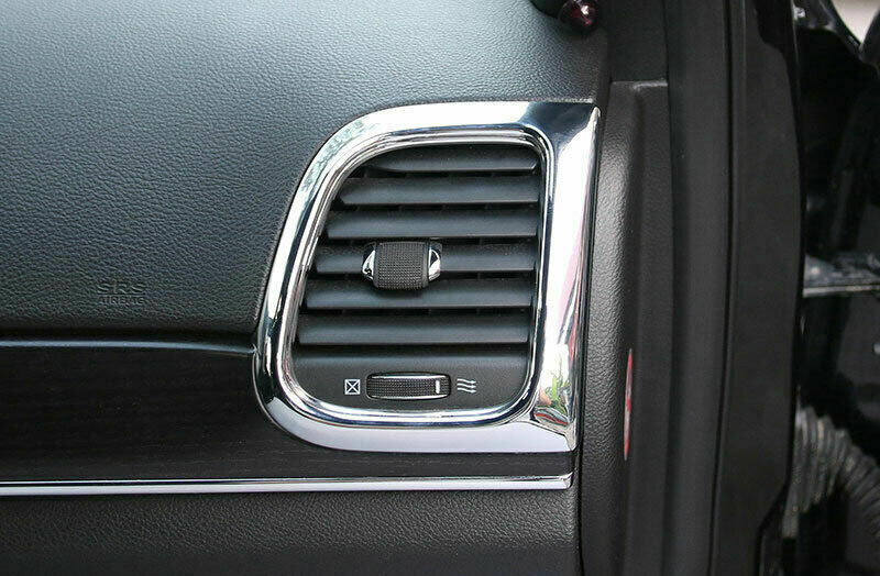 2X Chrome LR Air Condition Vent Outlet Trim for Jeep Grand Cherokee 2011-2020