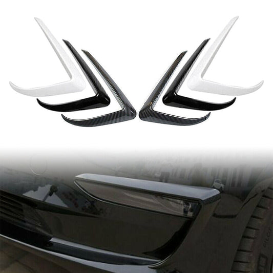 2x Car Front Fog Light Eyebrow Cover Trim Fit for Tesla Model 3 2017-2022 2018