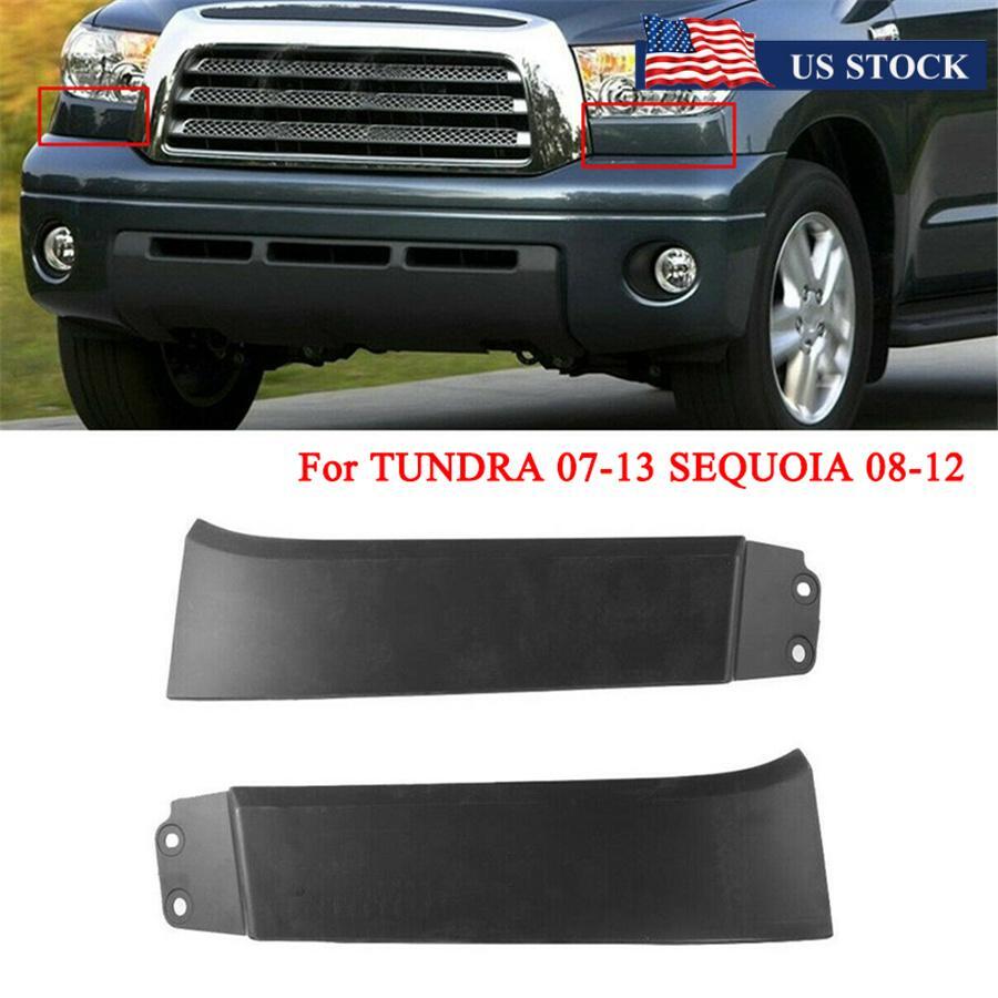 Bumper Grille Left+Right Headlight Filler Trim For TUNDRA 2007-13 SEQUOIA 08-12