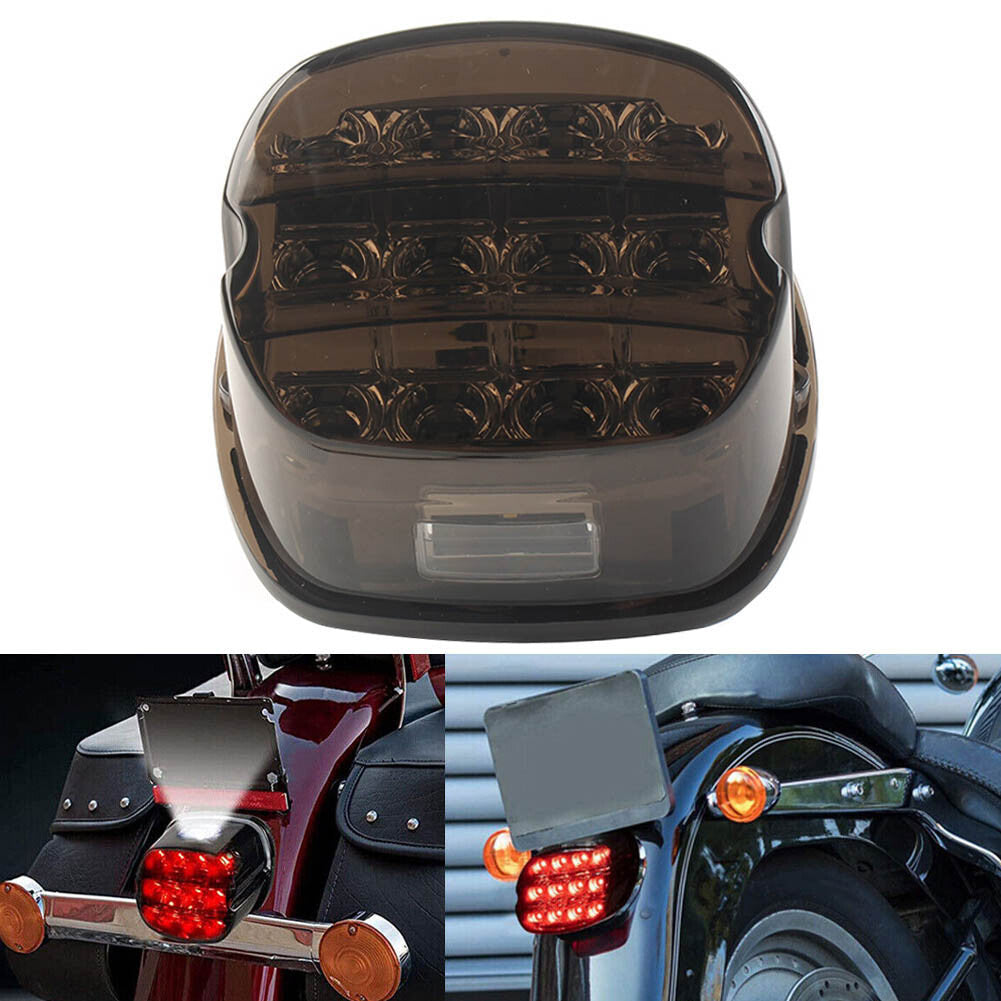 for Harley Electra Glide Fatboy Ultra Limited Dyna LED Brake Tail Light Smoke UK