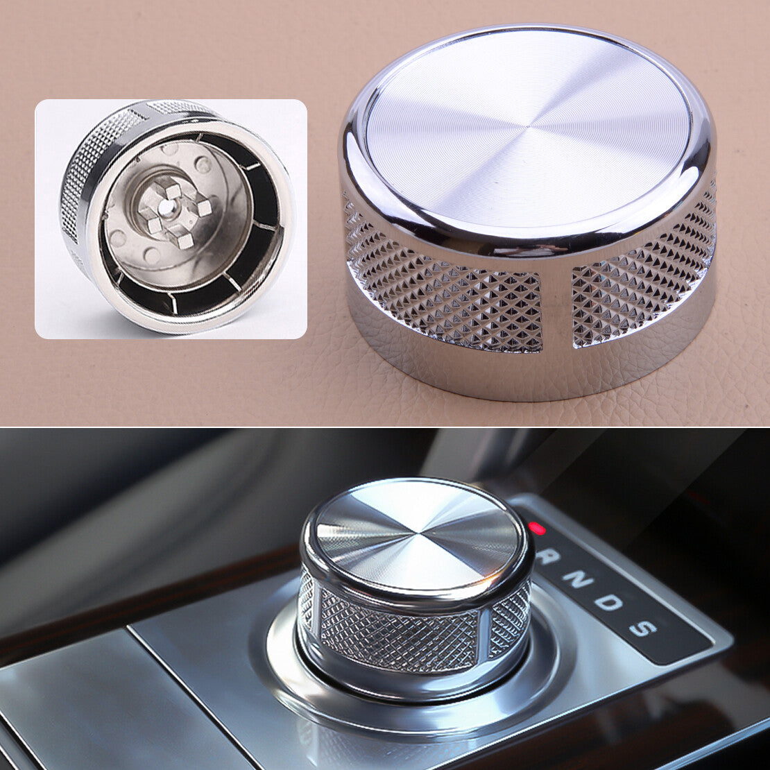 Chrome Rotary Gear Shift Selector Knob fit for Range Rover L405