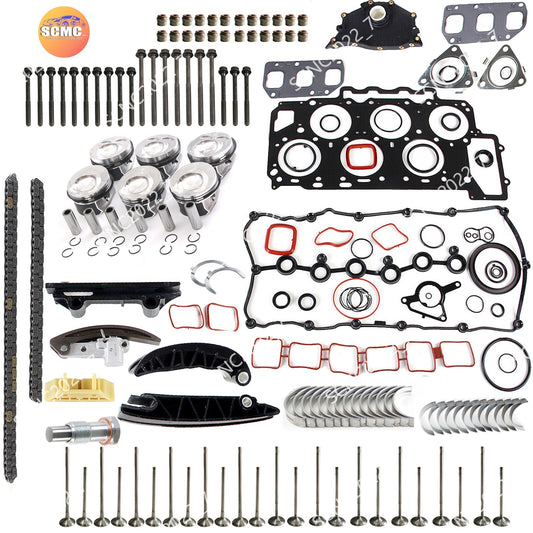 Engine Rebuild Overhaul Piston Valve Timing Chain Kit for VW for Passat CC for AUDI Q7