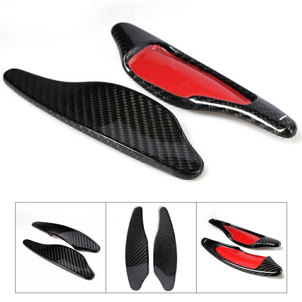 Fit for Chevrolet for Corvette C7 Steering Wheel Shift Paddle Extension BlK Carbon Fiber