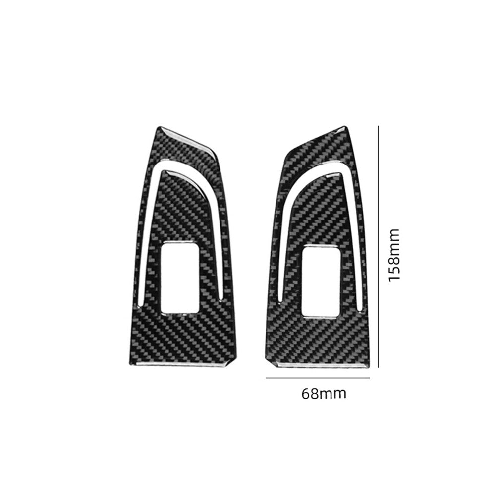 2X Carbon Fiber Interior Rear Window Control Cover Trim for Acura TSX 2009-2014