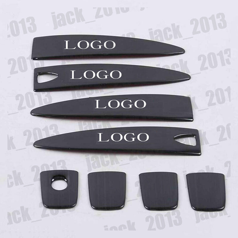 Black for Smart Key Car Door Handle Covers Trim for Nissan Rogue Sport Qashqai 14-21