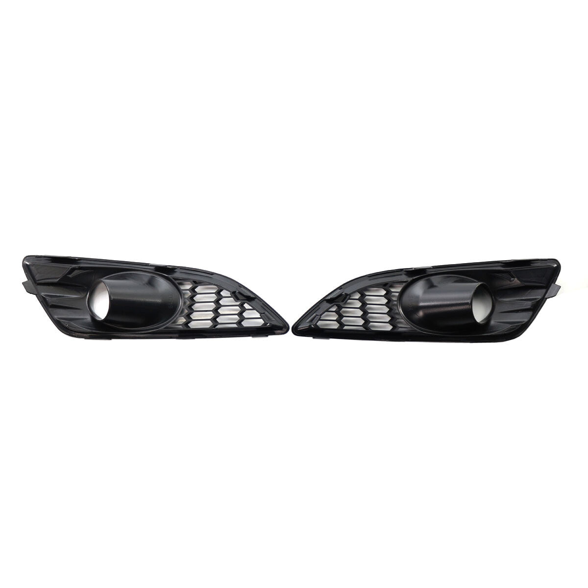 2-piece front fog light cover grille cap for Ford Fiesta MK7 Zetec S Gloss Black