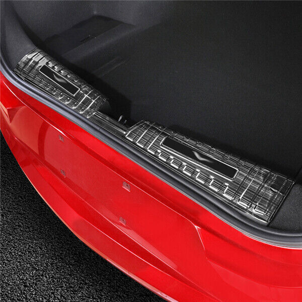 For 20-2024 for Cadillac CT4 Black Inner Rear Bumper Protector Sill Plate Trim 1PCS