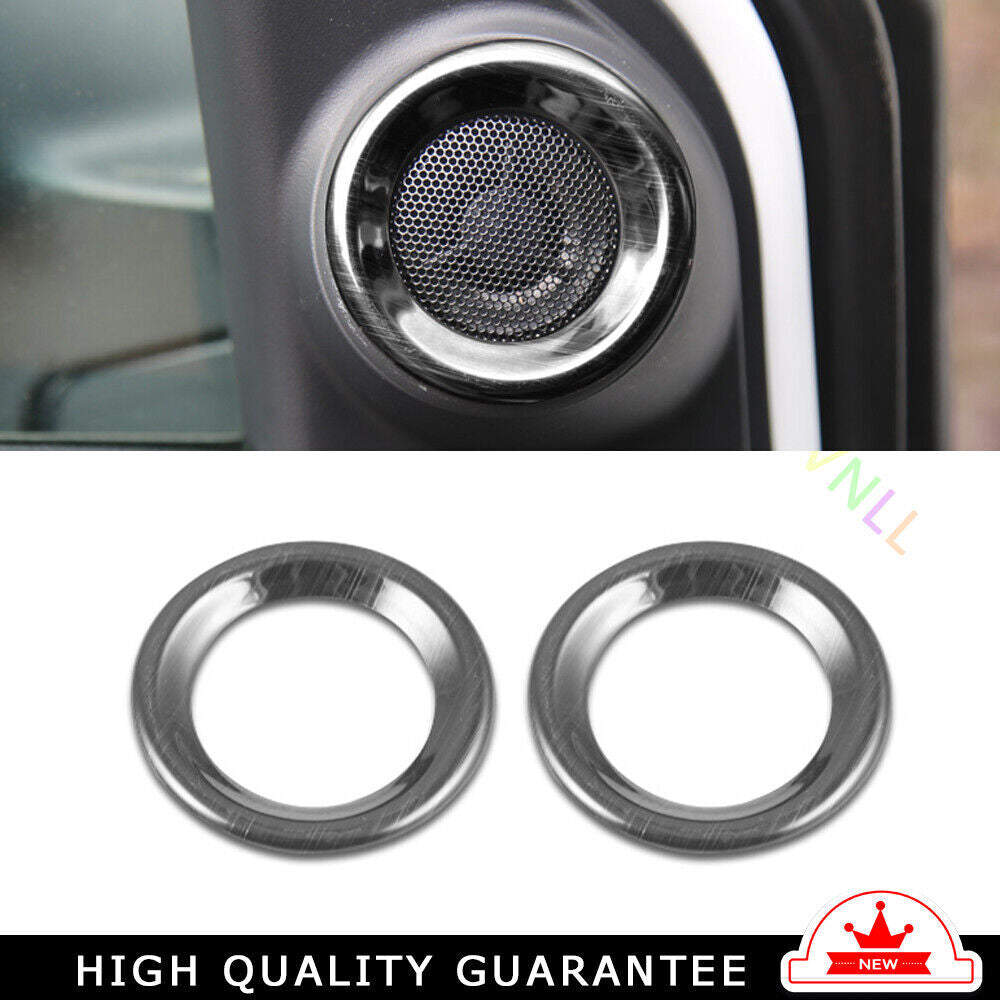 A Post Speaker Frame Cover Trim 2PCS for Honda CRV CR-V 2017-22 Black Titanium