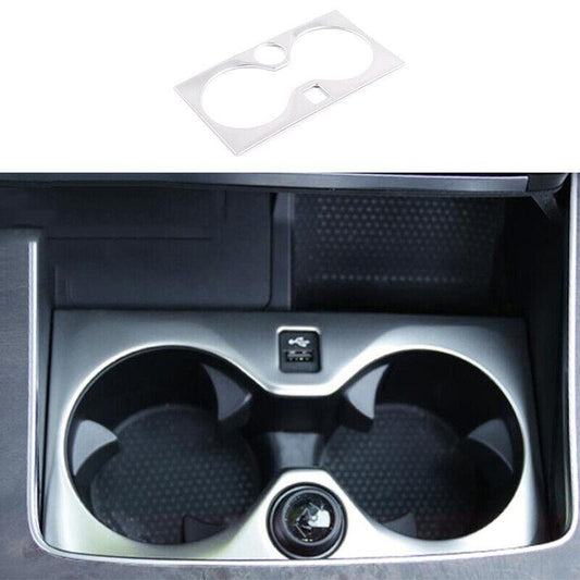 Fit for BMW X7 G07 2019-2022 Matte Silver Water Cup Holder Panel Overlay Cover