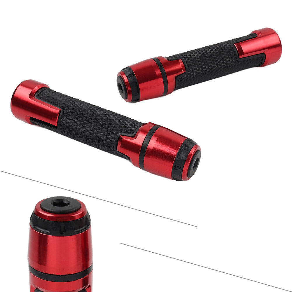 Red Motorcycle 22MM 7/8 Inch Handlebar Grips With Bar Ends Fit for Harley Fit for Honda