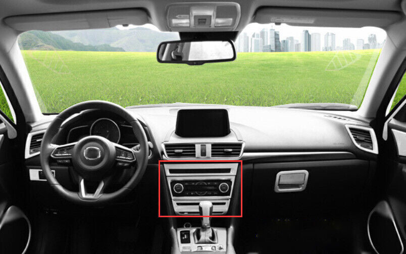 3X for Mazda 3 Axela 17-18 ABS Matte Silver Console AC Switch Control Cover Trim