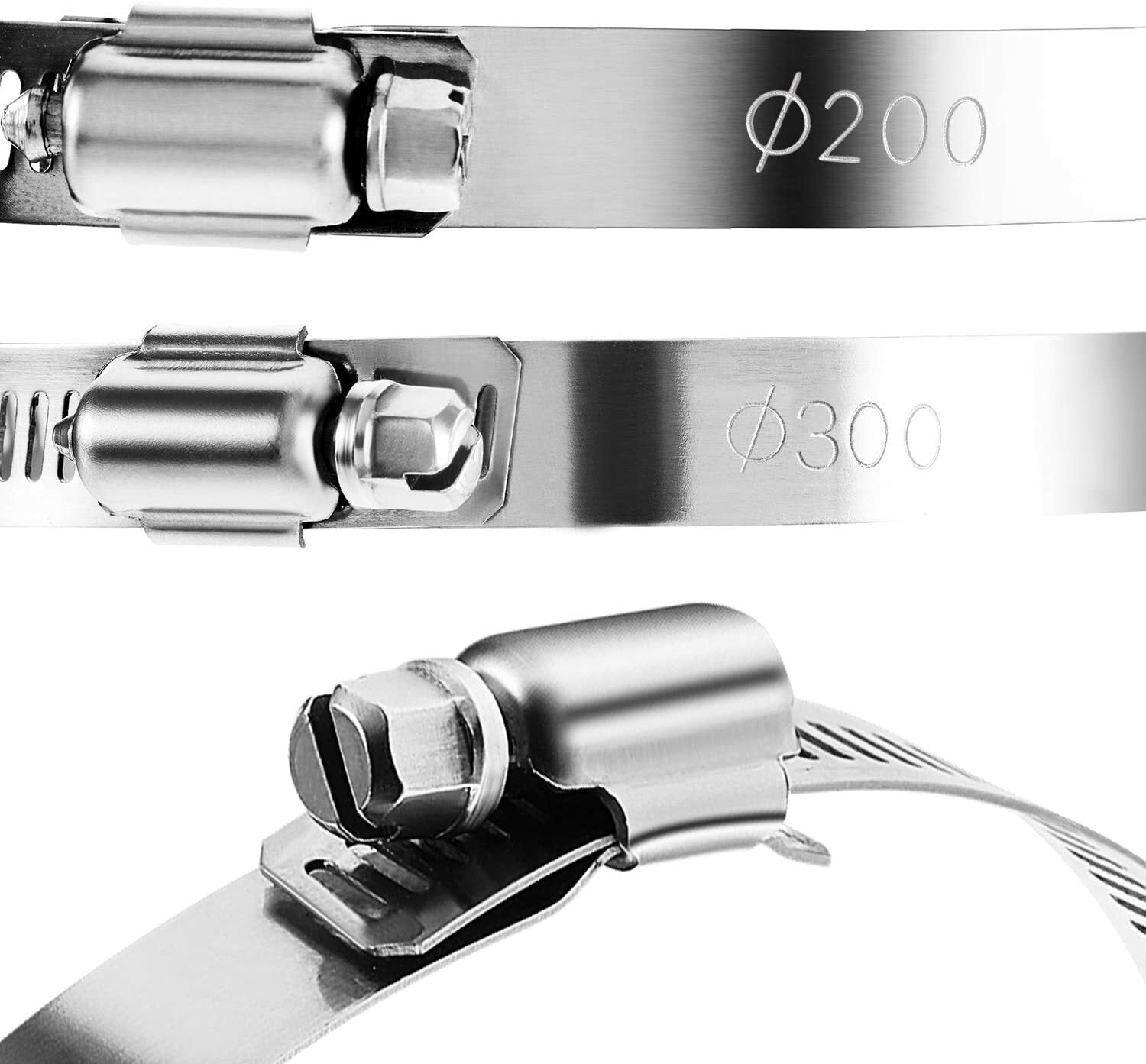 6-inch screw worm drive hose clamp 304 stainless steel hose ring clamp
