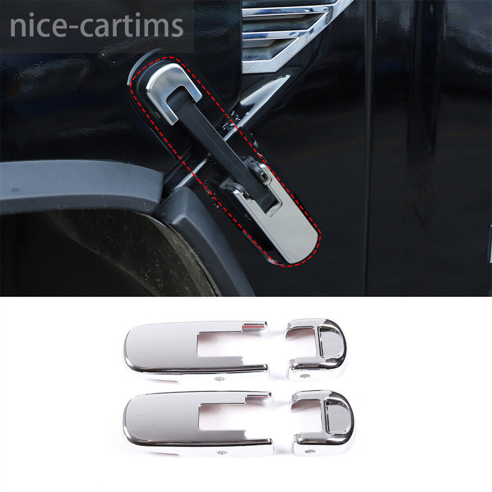 Chrome ABS Hood Side Latch Handle Hinge Protect Cover For HUMMER H2 2003-2009