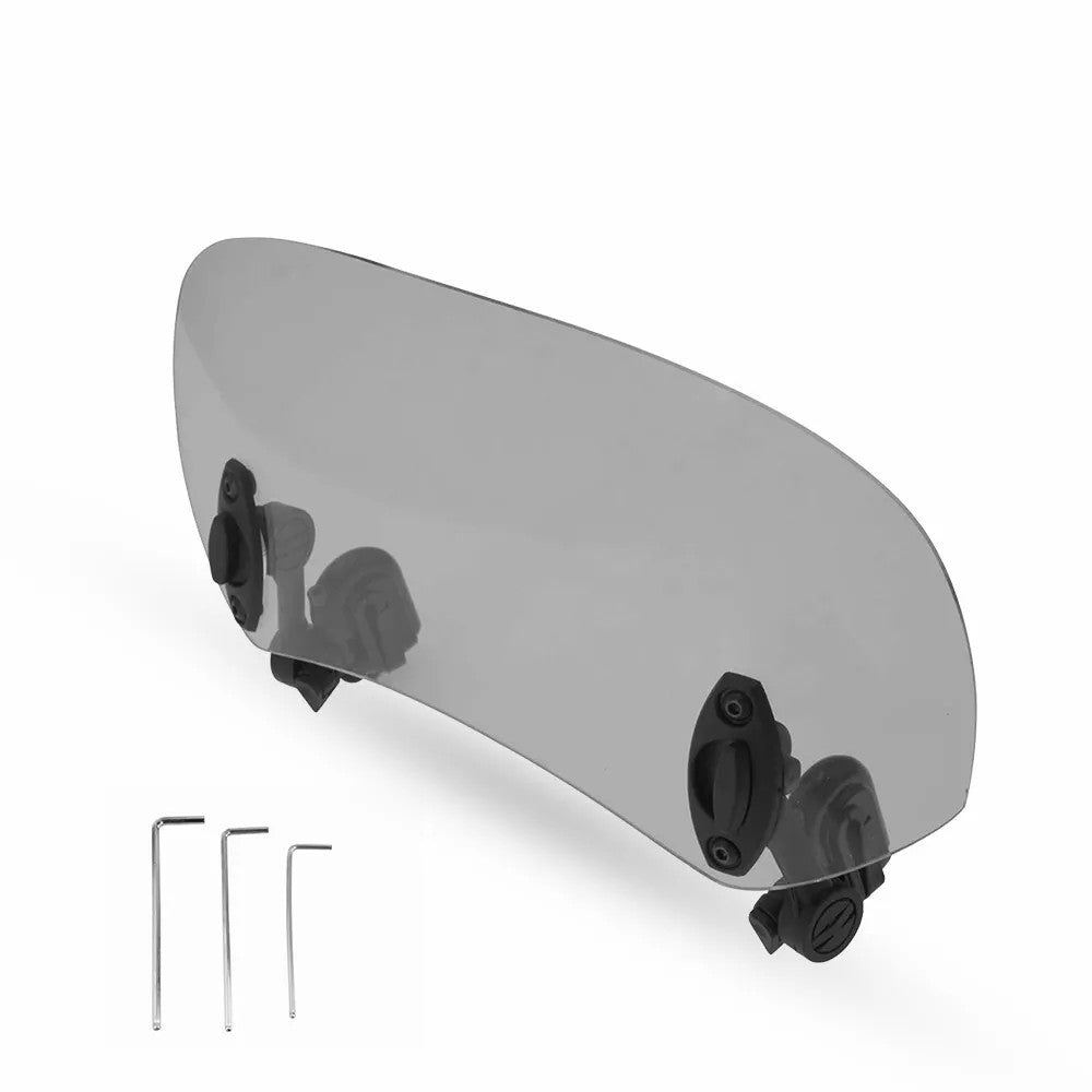 Universal Motorcycle Windshield Wind Screen Deflector Extension Spoiler Clip On