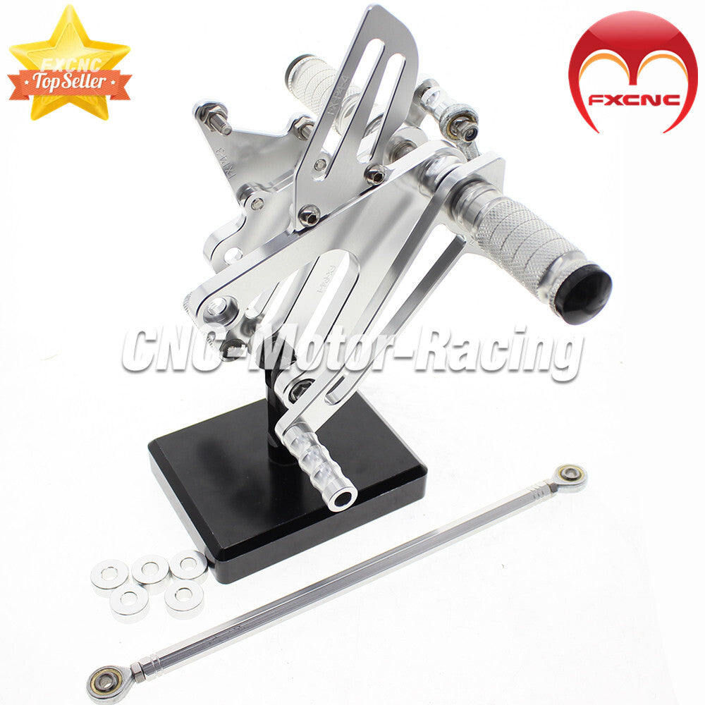 CNC-controlled foot spikes and geared footrests are suitable for Honda NSR250, MC21, PGM1, PGM2, and PGM3 models from 1990 to 1993.