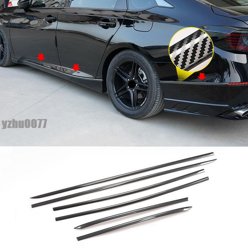 for Honda Accord 2018-2022 Carbon Fiber Steel Body Door Side Molding Cover Trim
