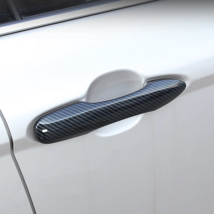Carbon Fiber Front Car Door Grips Cover Trim 4pcs for Toyota for Camry 2018-2024