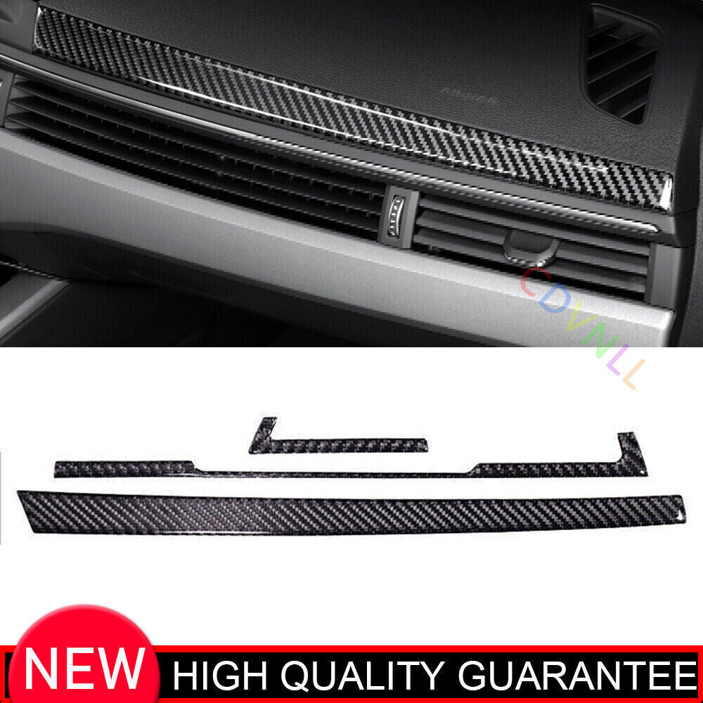 for Audi A5 A4 2017-24 Real Carbon Fiber Middle Console Dashboard Strip Trim 3P