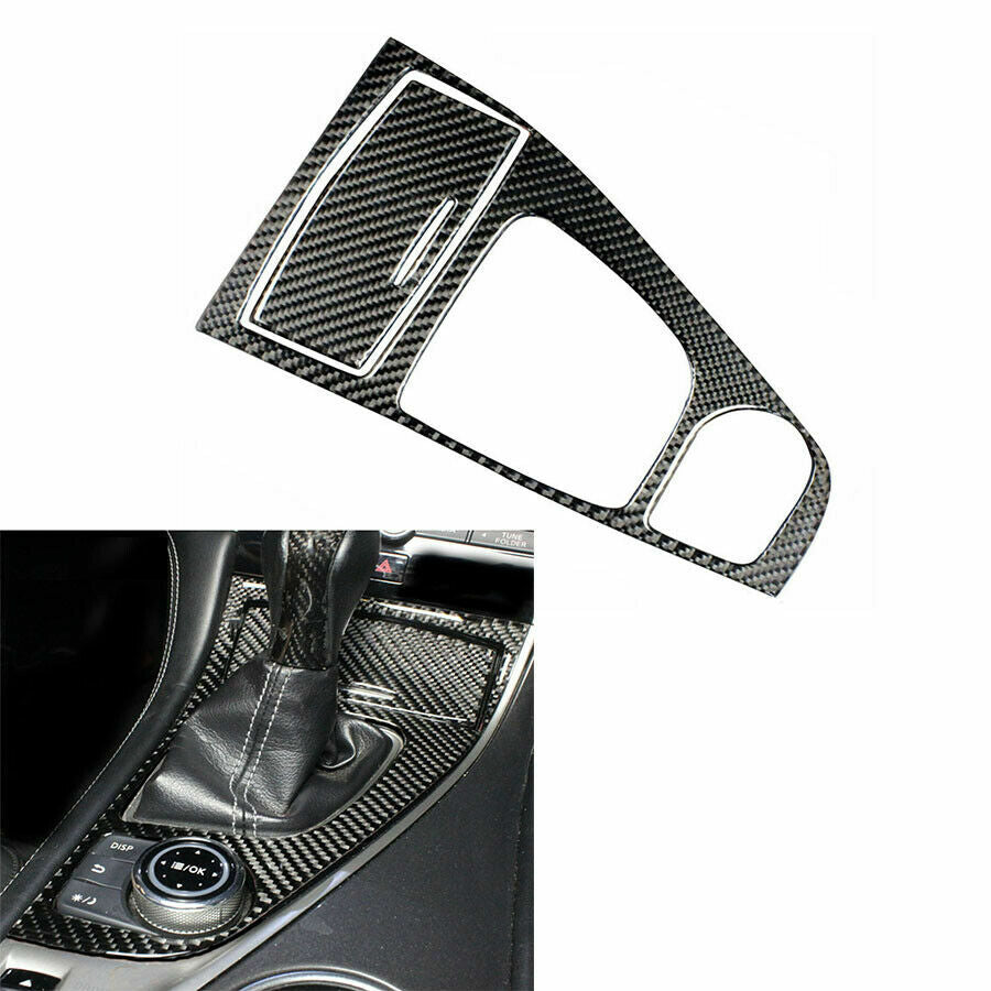 Carbon Fiber Console Gear Shift Panel Cover Trim Fit for Infiniti Q50 2014-18