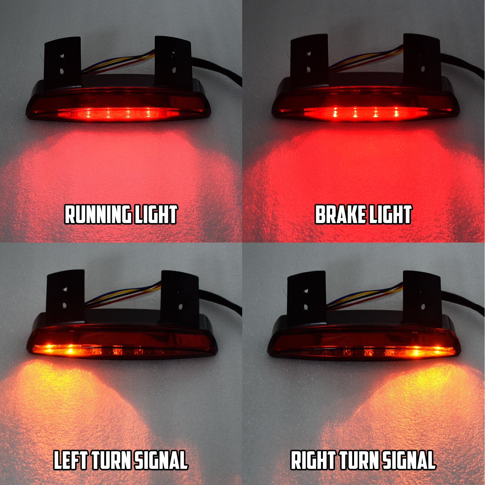 Rear LED Brake Tail Light Turn Signal w/Clear Lens Fit For Sportster XL883 1200