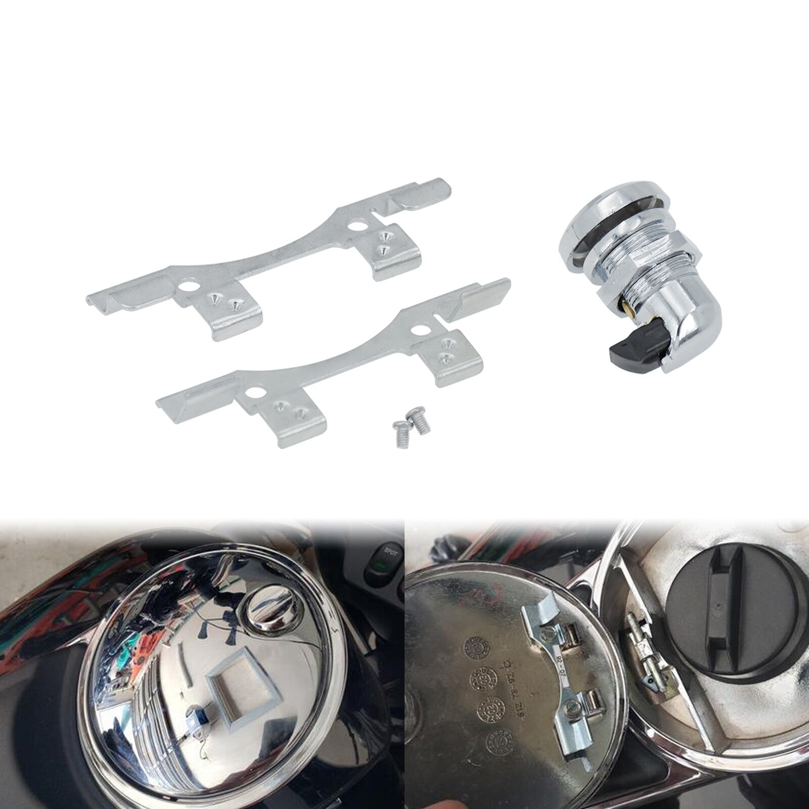 Chrome Fuel Door Latch Push Button Fits for Harley Electra Road Glide 1992-2023