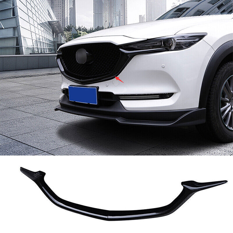 for Mazda CX-5 CX5 2017-21 Gloss Black Front Lower Mesh Grille Grill Strip Trim