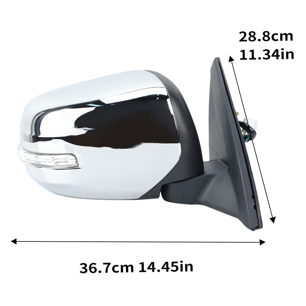 F¨¹r for Mitsubishi L200 Triton 2007-2014 Au?enspiegel R¨¹ckspiegel 9 Draht Rechts