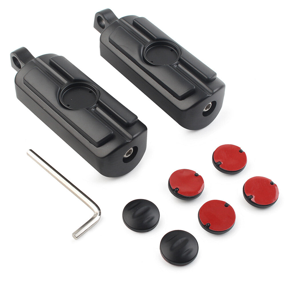 2x Foot Pegs Footrests Footpegs Pedals 10MM for Harley-Davidson Motorcycle Black