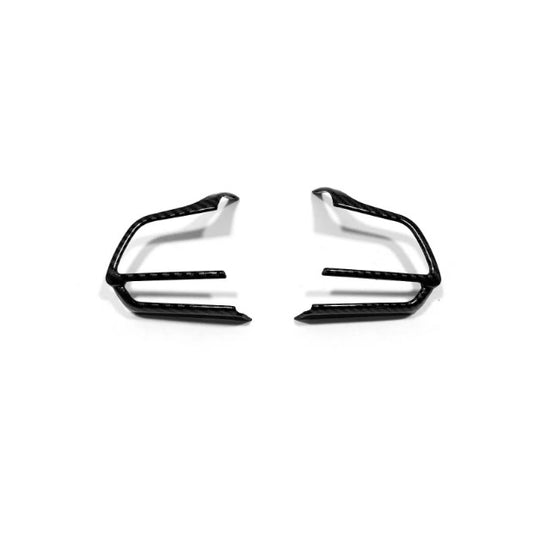 Suitable for 2020-2023 for Toyota Highlander steering wheel trim, 2 pieces, ABS carbon fiber.