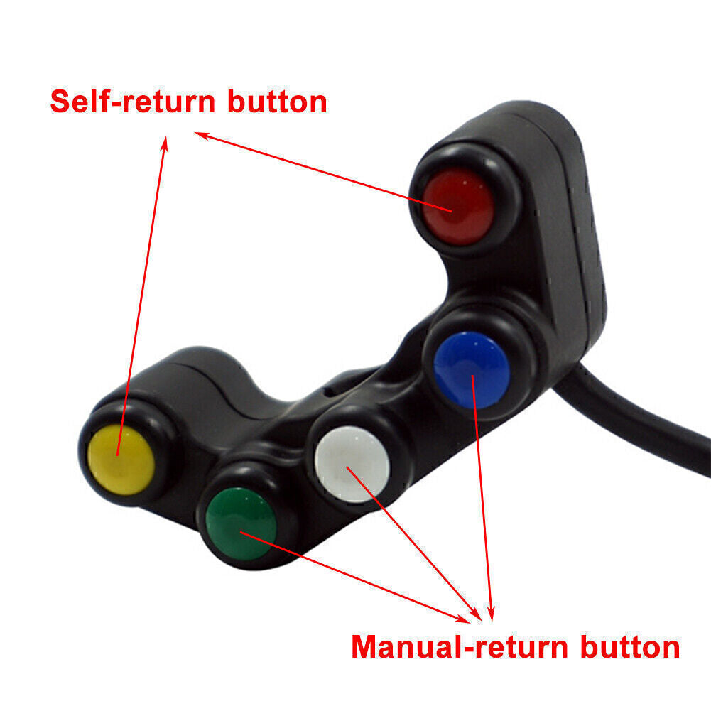 Universal 5 Taste Array Motorrad Schalter Rennr?der 7/8  22mm Lenker Schalter