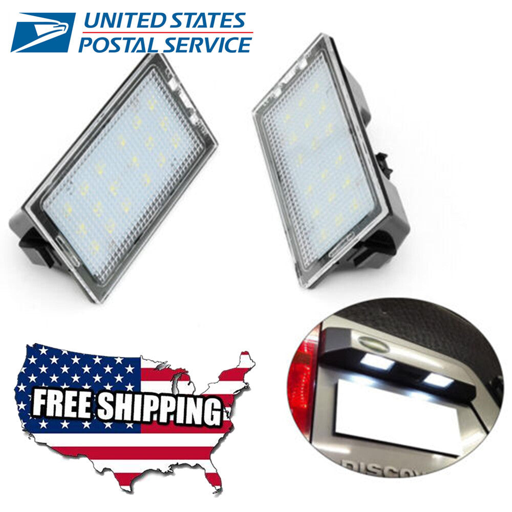 2Pcs Rear Led License Number Plate Lights Lamps for Land Rover Discovery 3 4
