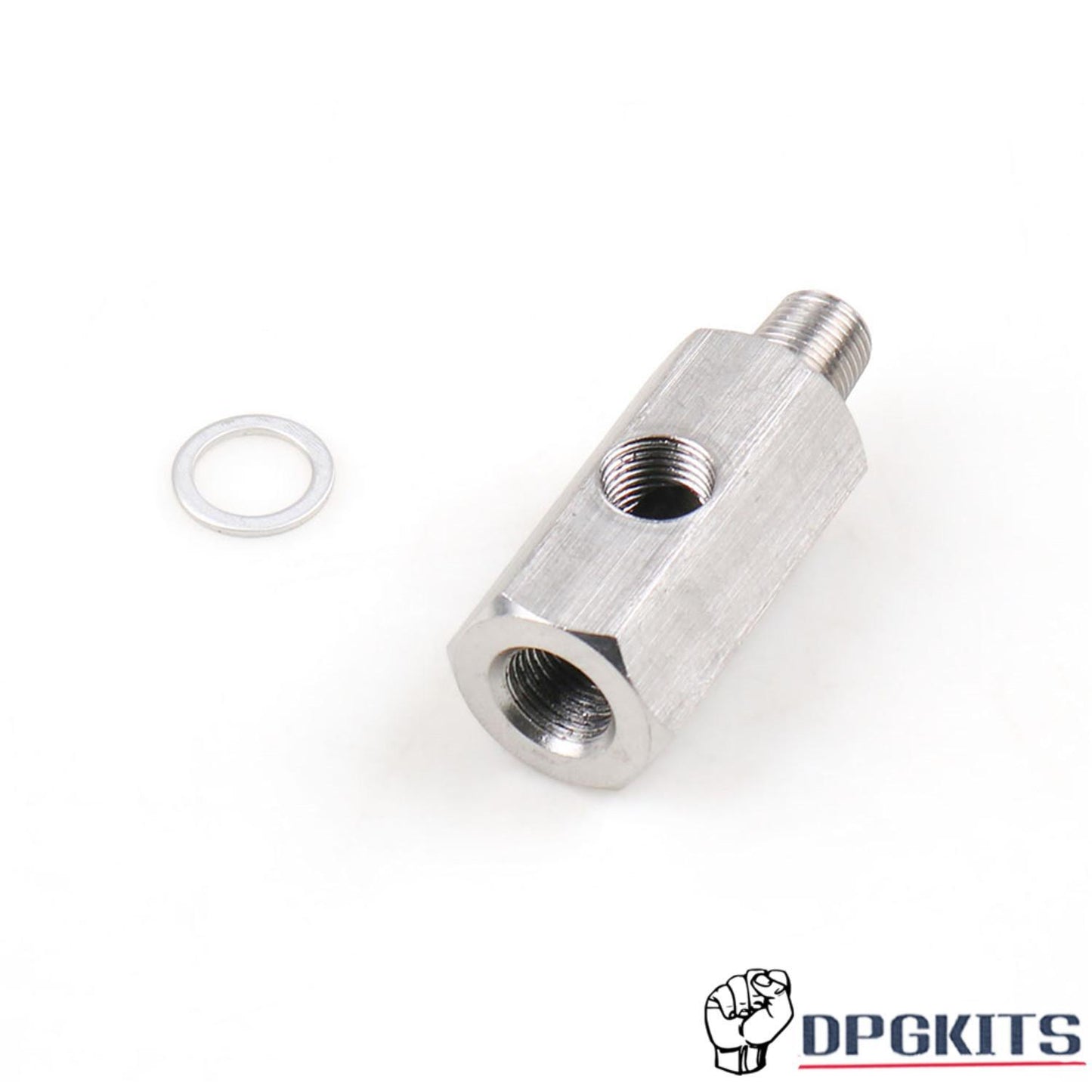Oil Pressure Sensor Tee 1/8''NPT to Adapter Fitting Turbo Supply Feed Line Gauge