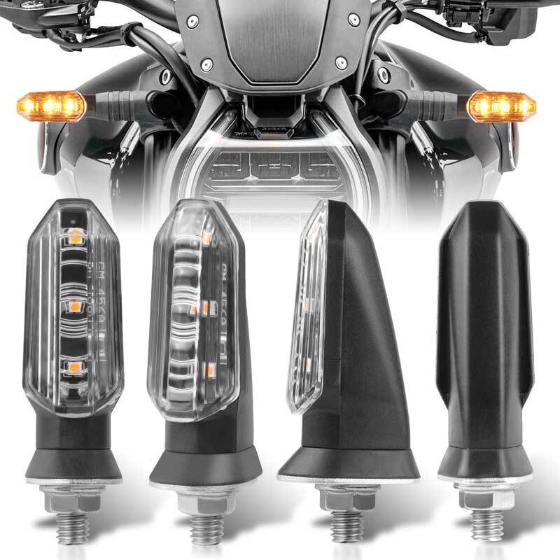 4X Universal Clear for Mini LED Motorcycle Turn Signal Indicator Amber Blinker Light